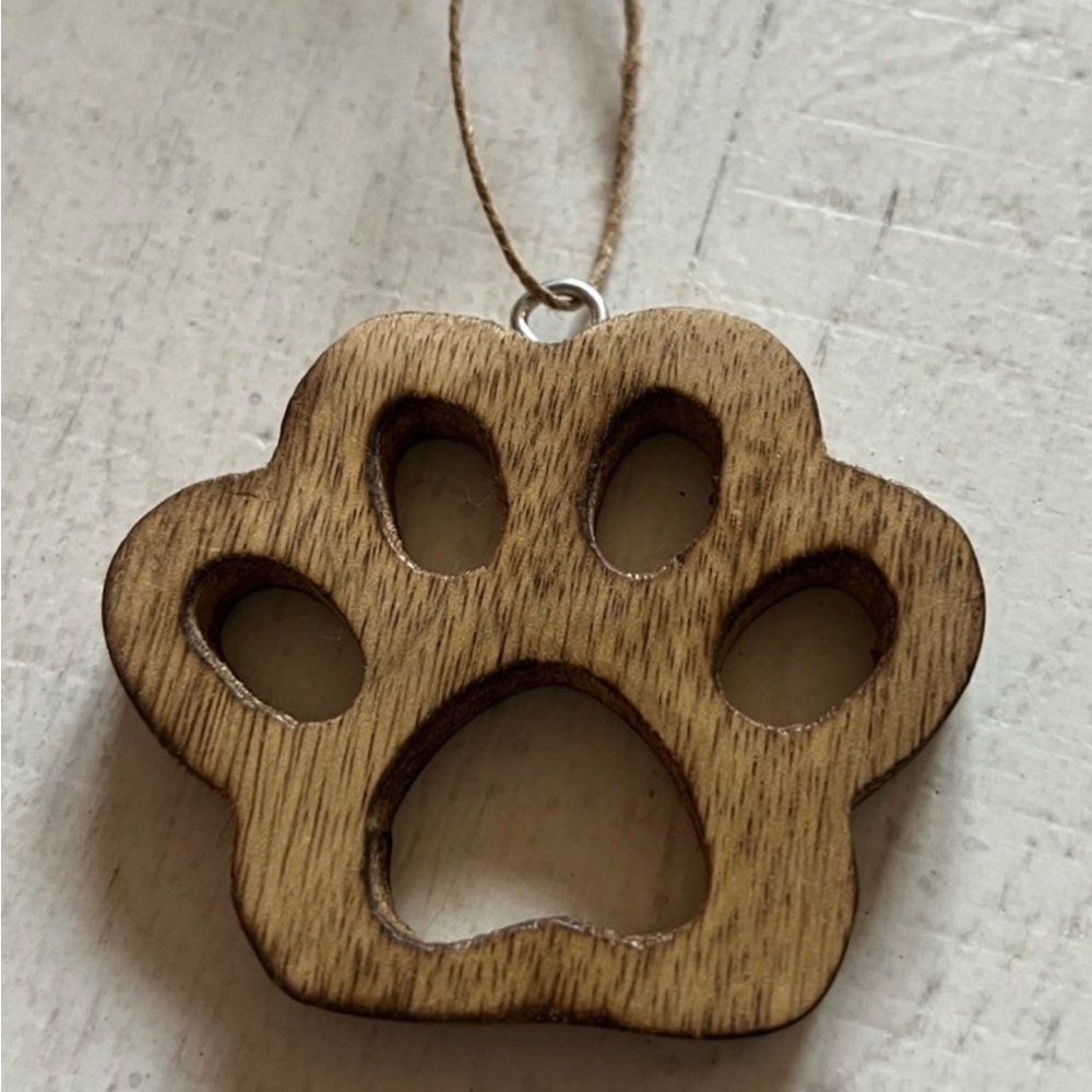 New Wood Paw Ornament